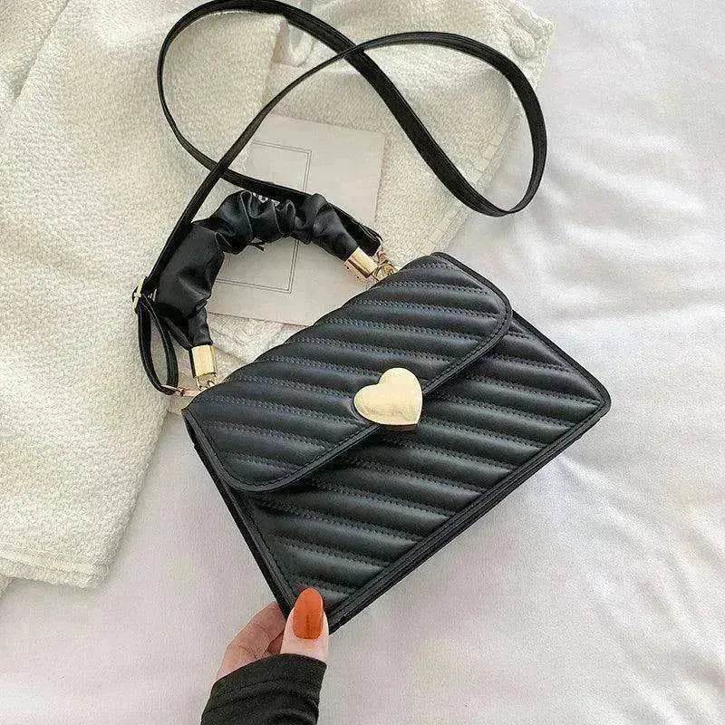Women Handbags Fashion Chain Shoulder Bags With Love Metal Design - www.Shopthatapp.com