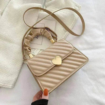 Women Handbags Fashion Chain Shoulder Bags With Love Metal Design - www.Shopthatapp.com