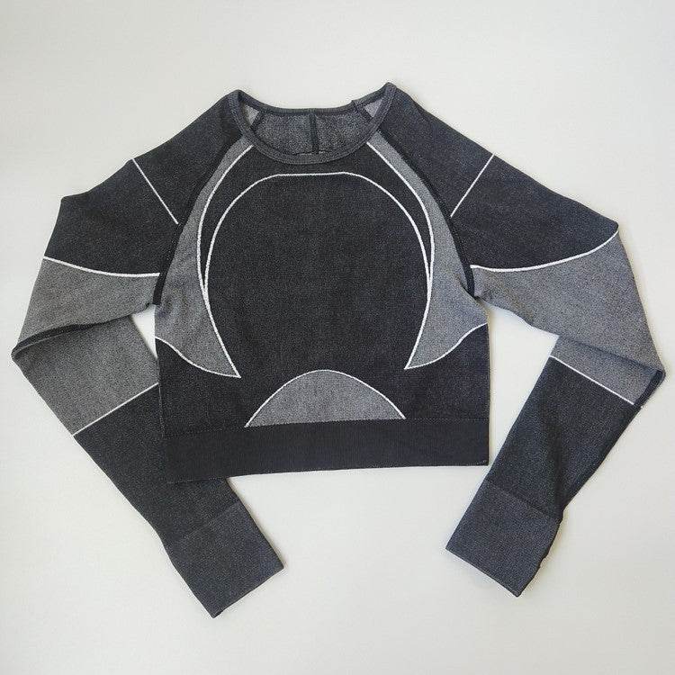 Women Tight Long Sleeve Fitness Workout Yoga Running Gym Crop top - www.Shopthatapp.com #