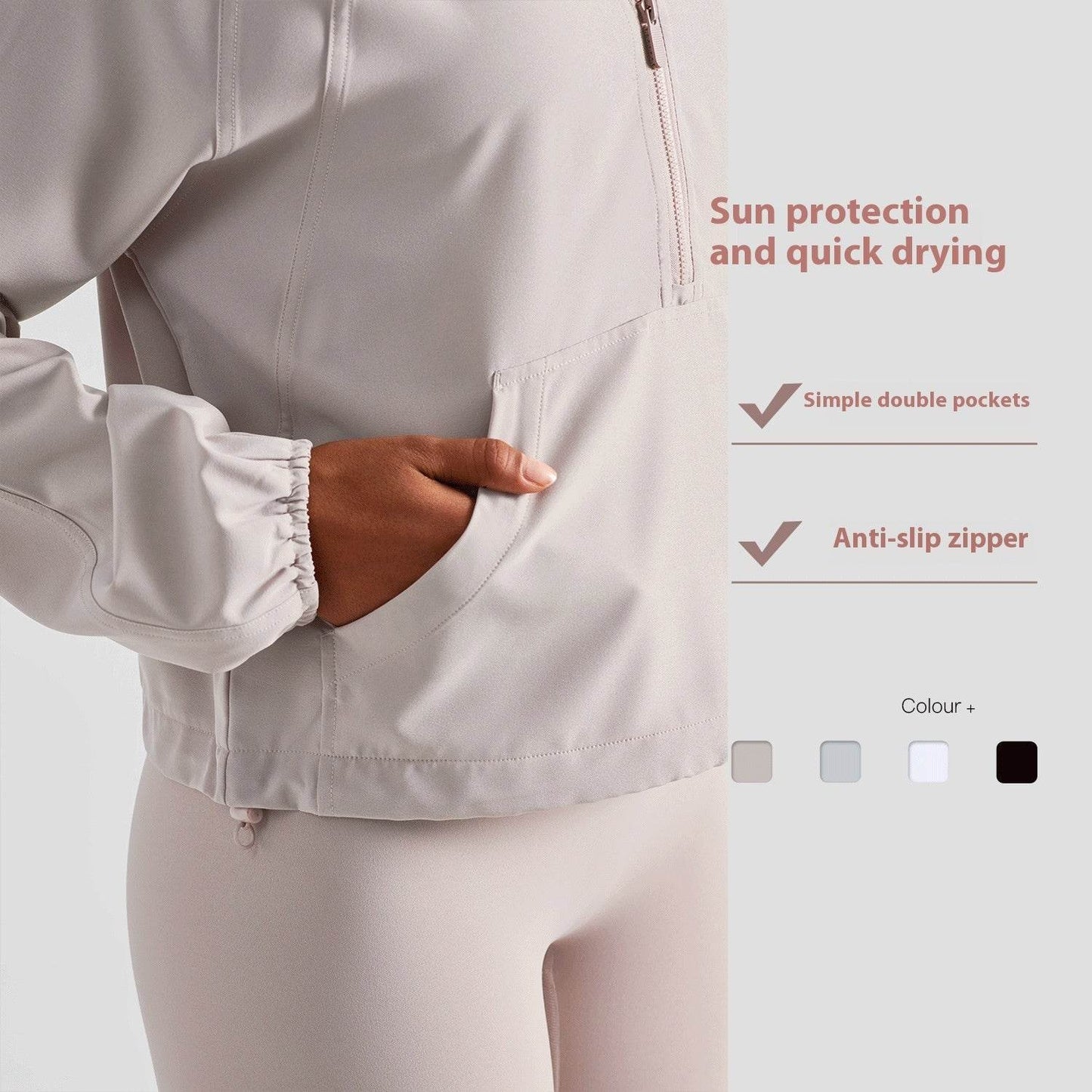 Women's Half Zipper Drawstring Workout Hoodie Athleisure Gym Hoodie - www.Shopthatapp.com #