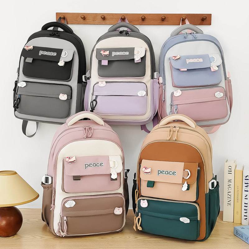 Women's Large Capacity Lightweight Simple Schoolbag - www.Shopthatapp.com #