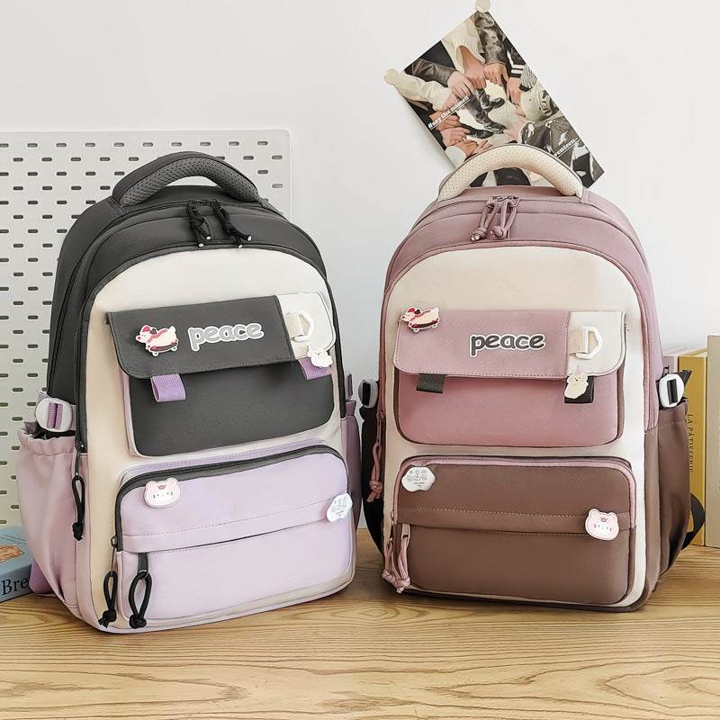 Women's Large Capacity Lightweight Simple Schoolbag - www.Shopthatapp.com #