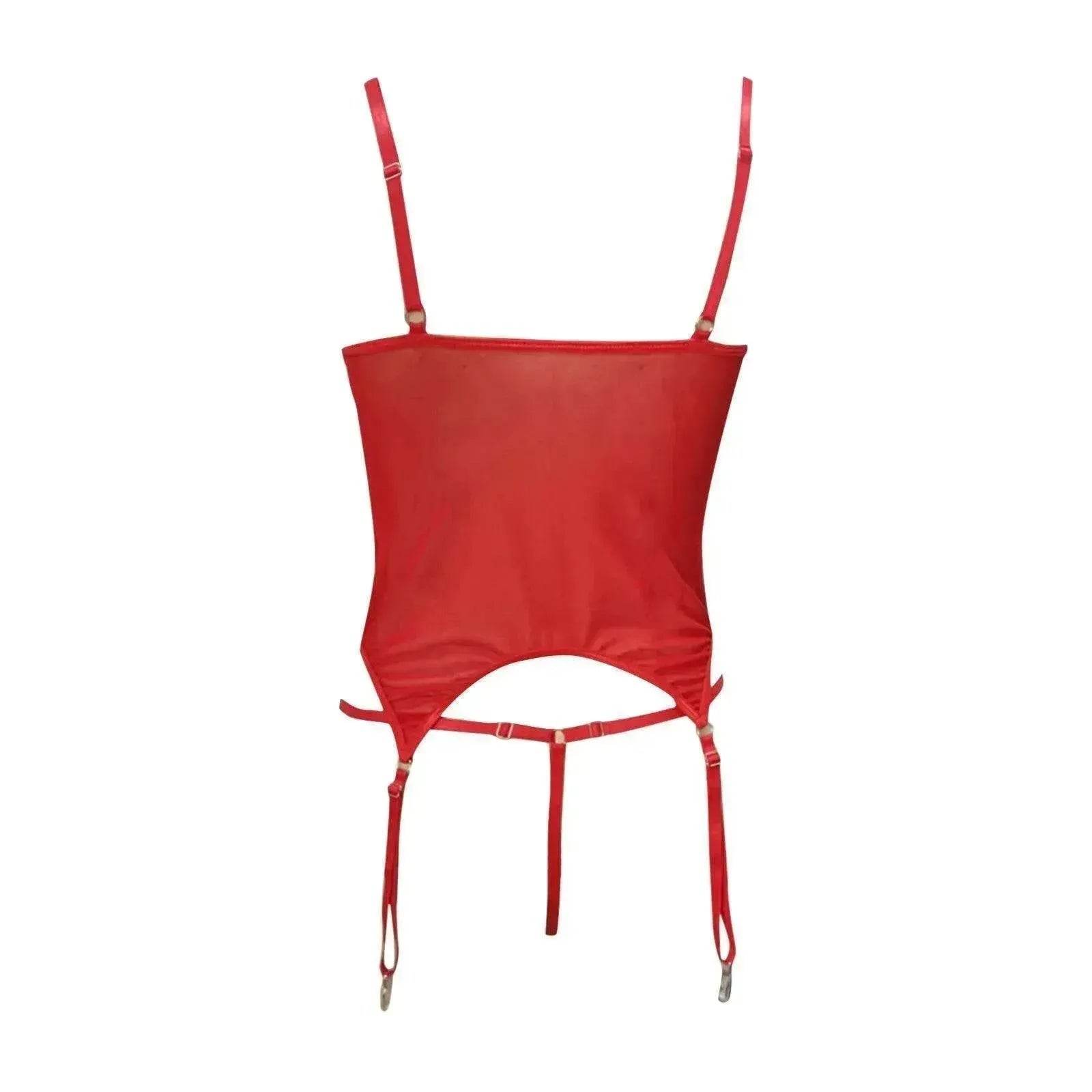 Women's Red Valentine's Day Lace Suit - www.Shopthatapp.com #