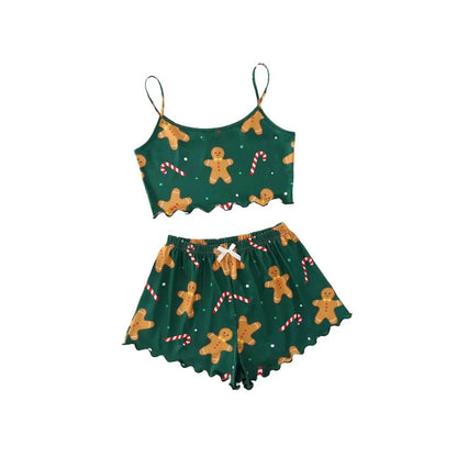 Women's Spaghetti Straps Sleeveless Pajamas - www.Shopthatapp.com #