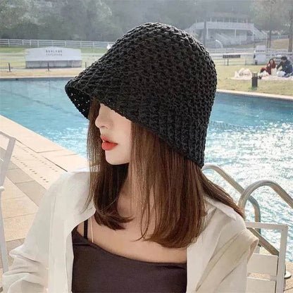 Women's Spring And Summer Hollow Sun Protection Hat - www.Shopthatapp.com #