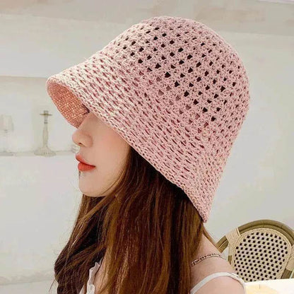 Women's Spring And Summer Hollow Sun Protection Hat - www.Shopthatapp.com #