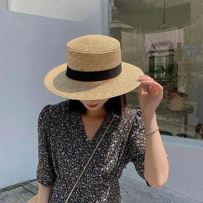 Women's Woven Raffia Straw Sunshade Hat - www.Shopthatapp.com #