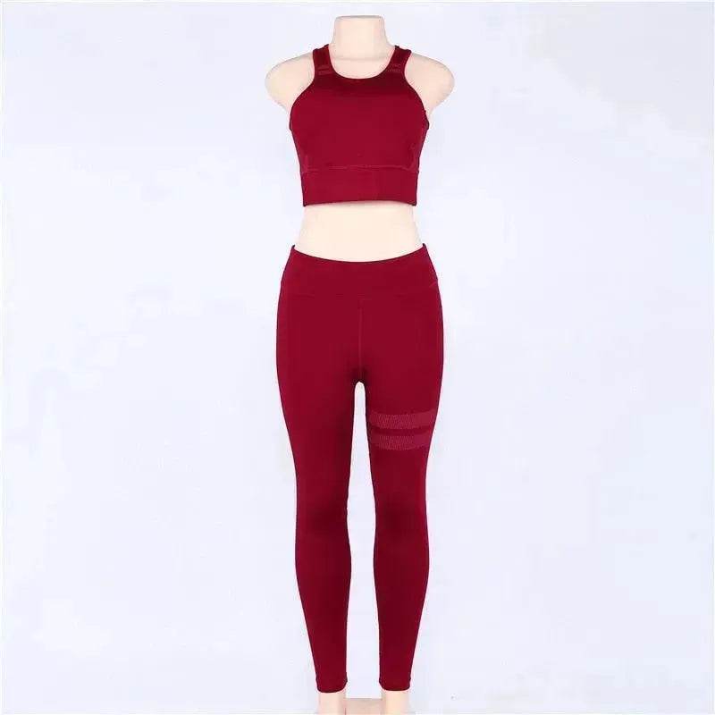 Women sport Suit Gym Yoga Sets 2 Pieces Women Sportwear Yoga Set Fitness Sportwear Workout Set Fitness Yoga Wear - www.Shopthatapp.com #