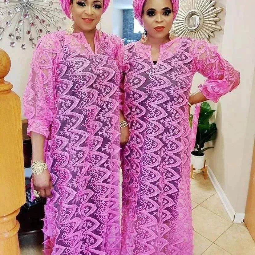 Women's Arab  Style Loose Lace Long Dress - www.Shopthatapp.com