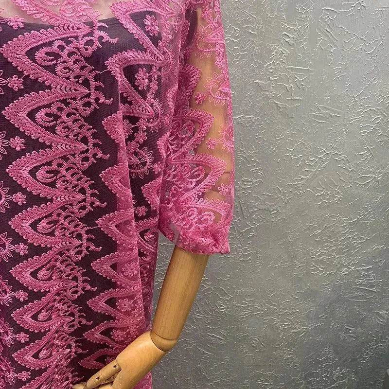 Women's Arab  Style Loose Lace Long Dress - www.Shopthatapp.com