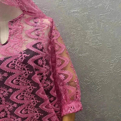 Women's Arab  Style Loose Lace Long Dress - www.Shopthatapp.com