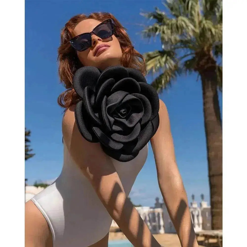 Women's Big Flower High Quality One-piece Swimsuit All-matching Women - www.Shopthatapp.com