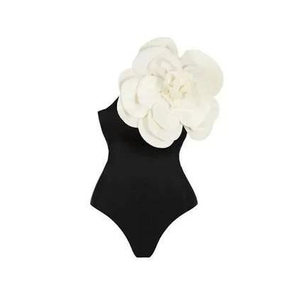 Women's Big Flower High Quality One-piece Swimsuit All-matching Women - www.Shopthatapp.com