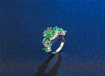 Women's Emerald Zircon Ring Bracelet - www.Shopthatapp.com