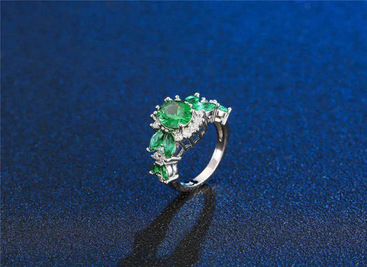 Women's Emerald Zircon Ring Bracelet - www.Shopthatapp.com