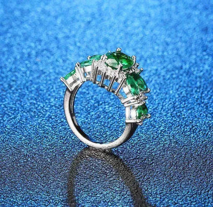 Women's Emerald Zircon Ring Bracelet - www.Shopthatapp.com
