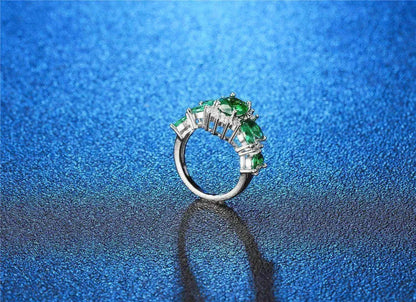 Women's Emerald Zircon Ring Bracelet - www.Shopthatapp.com