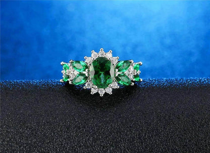 Women's Emerald Zircon Ring Bracelet - www.Shopthatapp.com