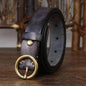 Women's Fashion Leather Jeans Belt With Brass Buckle - www.Shopthatapp.com