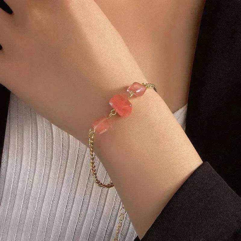Women's Fashion Temperament Irregular Natural Crushed Stone Bracelet - www.Shopthatapp.com