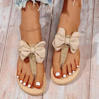 Women's Fashion Trend Indoor Outdoor Bow Sandals - www.Shopthatapp.com