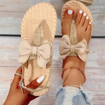 Women's Fashion Trend Indoor Outdoor Bow Sandals - www.Shopthatapp.com