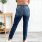 Women's Fashionable Simple High-grinding Elastic Plus Size Jeans - www.Shopthatapp.com