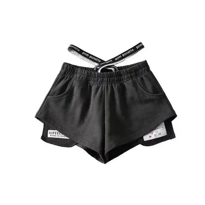 Women's High Waist Running Athletic Gym Hot Pants - www.Shopthatapp.com