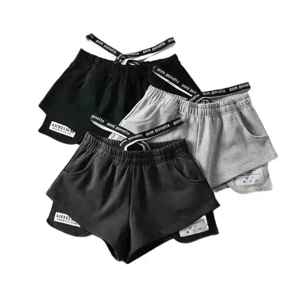 Women's High Waist Running Athletic Gym Hot Pants - www.Shopthatapp.com