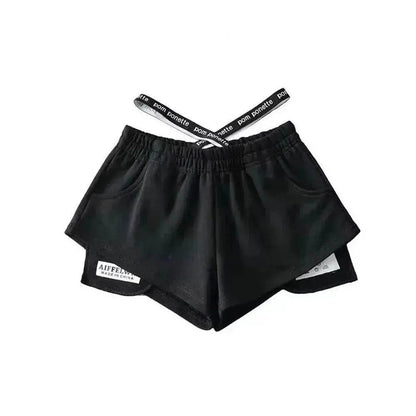 Women's High Waist Running Athletic Gym Hot Pants - www.Shopthatapp.com