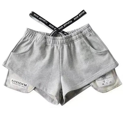 Women's High Waist Running Athletic Gym Hot Pants - www.Shopthatapp.com
