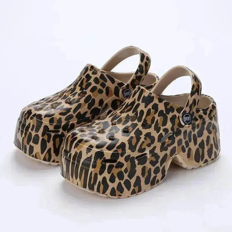 Women's Hole Shoes Summer Wear Leopard Print - www.Shopthatapp.com