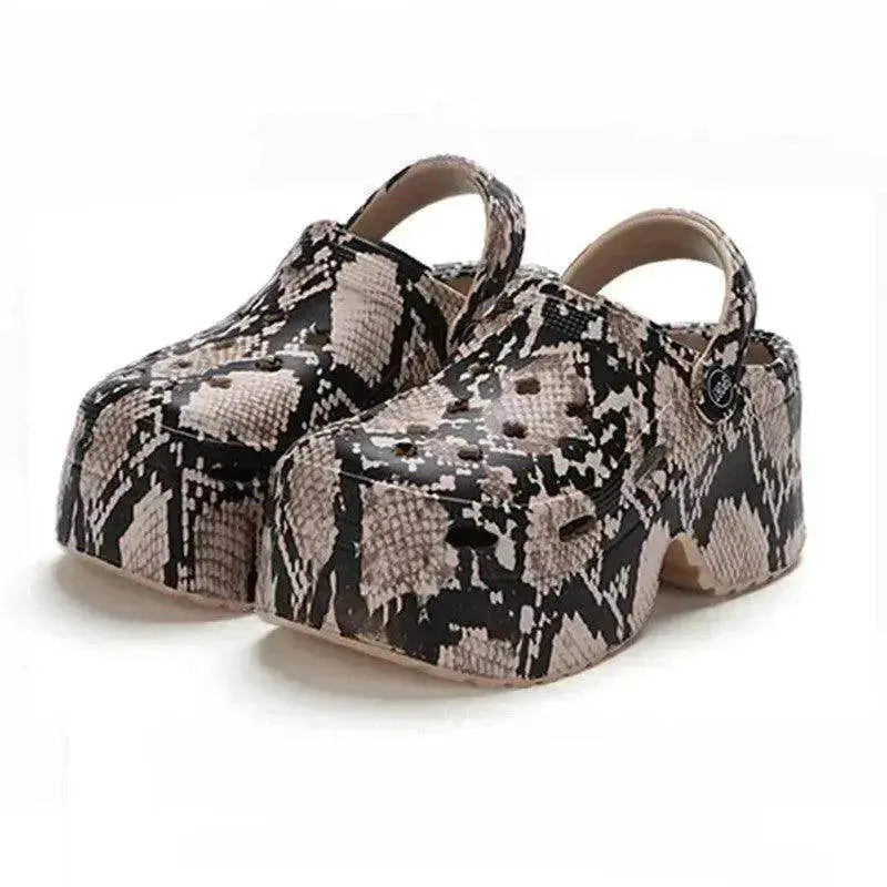 Women's Hole Shoes Summer Wear Leopard Print - www.Shopthatapp.com