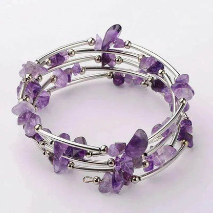 Women's Natural Crystal Crushed Stone Bracelet - www.Shopthatapp.com