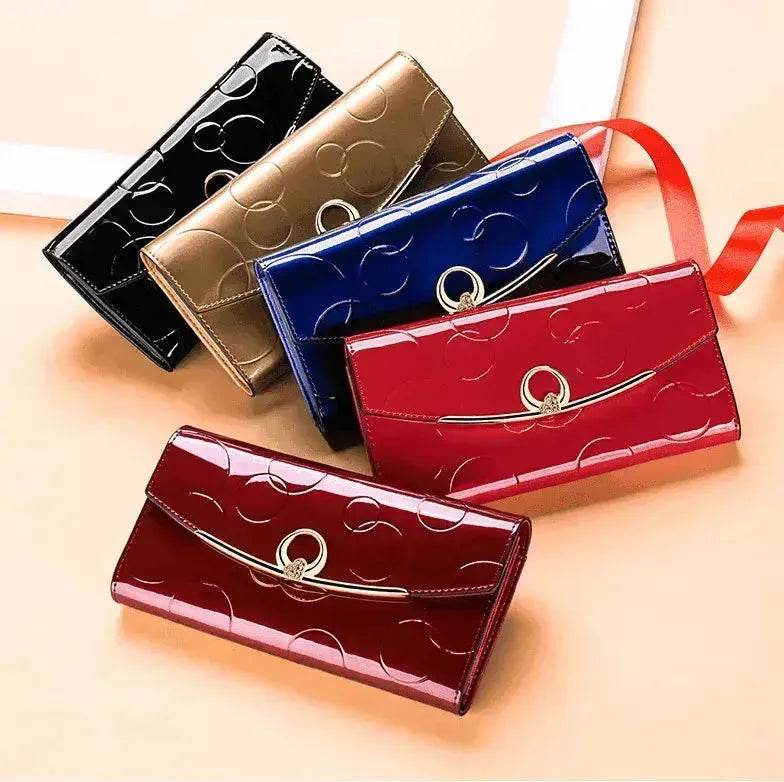 Women's Real Leather Anti theft  Large Capacity Wallet Clutch Bag - www.Shopthatapp.com