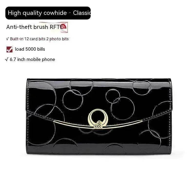 Women's Real Leather Anti theft  Large Capacity Wallet Clutch Bag - www.Shopthatapp.com