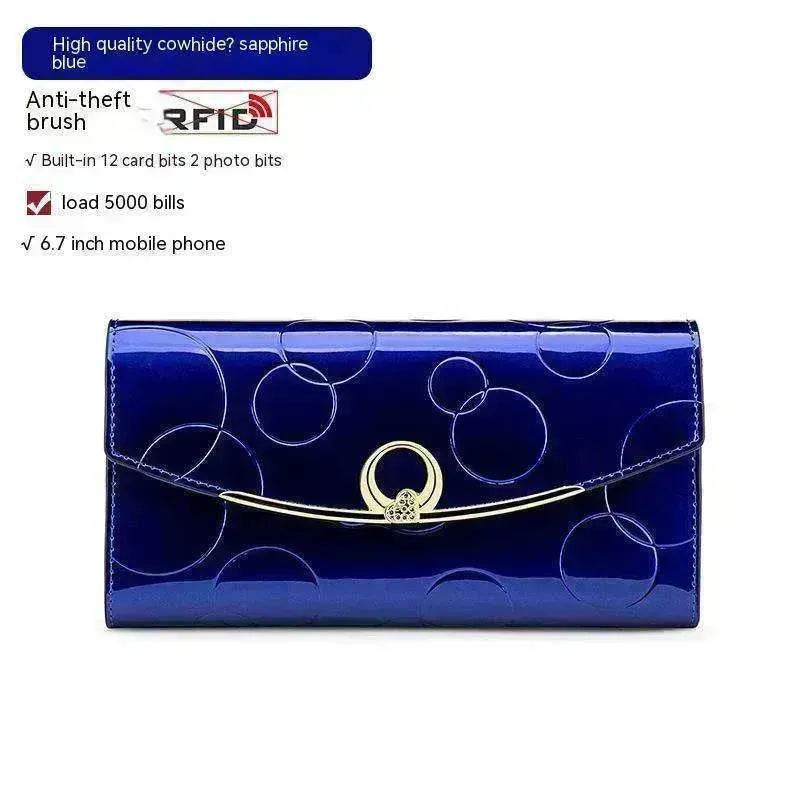Women's Real Leather Anti theft  Large Capacity Wallet Clutch Bag - www.Shopthatapp.com