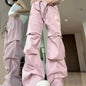 Women's Retro Pleated Pink Overalls - www.Shopthatapp.com