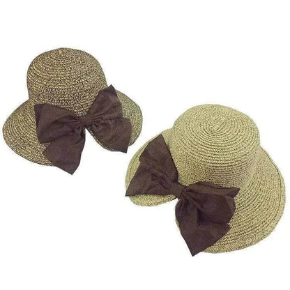 Women's Stylish Big Bow Split Summer Beach Sunshade Hat - www.Shopthatapp.com