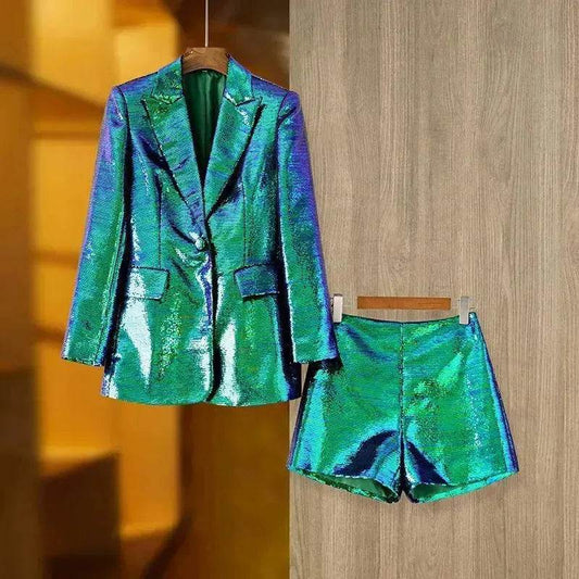 Women's Suit Coat Shorts and Blazer Fashion Suit Two-piece Suit - www.Shopthatapp.com