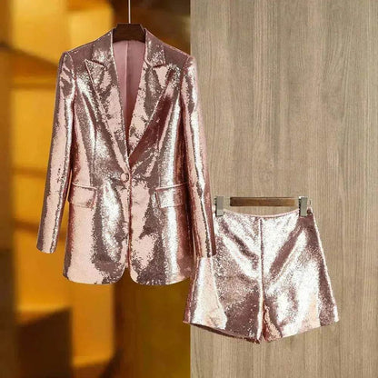 Women's Suit Coat Shorts and Blazer Fashion Suit Two-piece Suit - www.Shopthatapp.com
