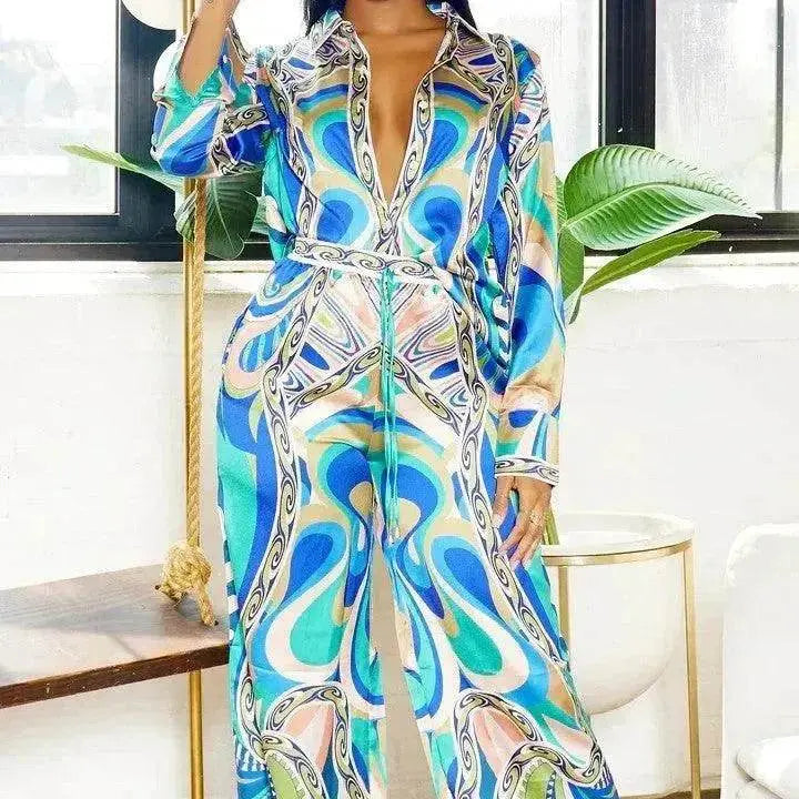 Women's Two-Piece suit Summer Set with Fashion Prints - www.Shopthatapp.com