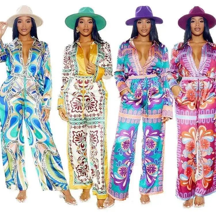 Women's Two-Piece suit Summer Set with Fashion Prints - www.Shopthatapp.com