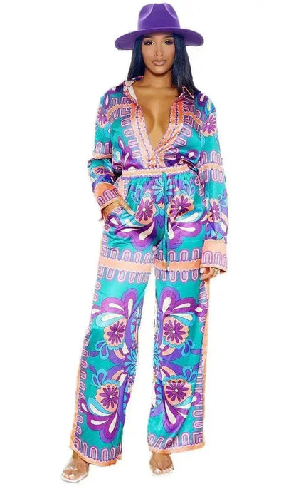 Women's Two-Piece suit Summer Set with Fashion Prints - www.Shopthatapp.com