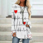 Women's Valentine's Day Love Print Long Sleeve T-shirt - www.Shopthatapp.com