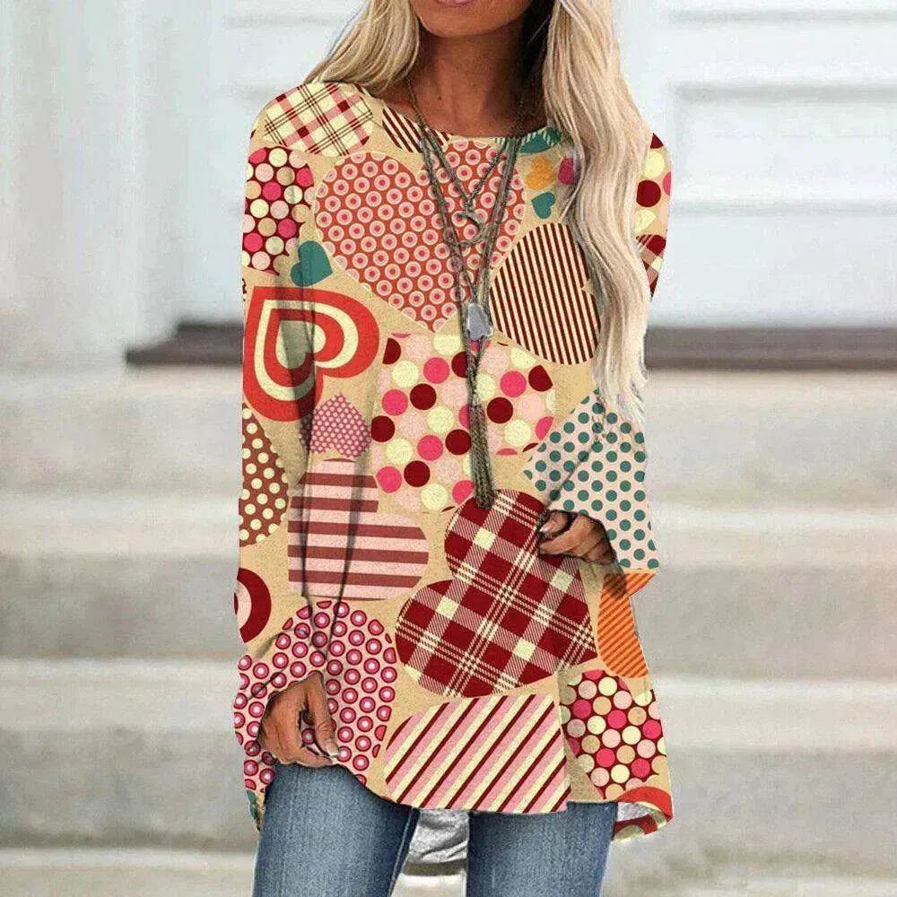 Women's Valentine's Day Love Print Long Sleeve T-shirt - www.Shopthatapp.com
