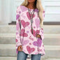 Women's Valentine's Day Love Print Long Sleeve T-shirt - www.Shopthatapp.com