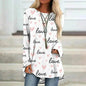 Women's Valentine's Day Love Print Long Sleeve T-shirt - www.Shopthatapp.com