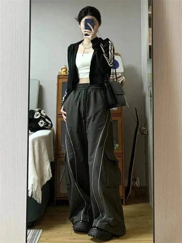 Women's Vintage Casual Oversized Y2k Sweatpants Trousers Pants - www.Shopthatapp.com
