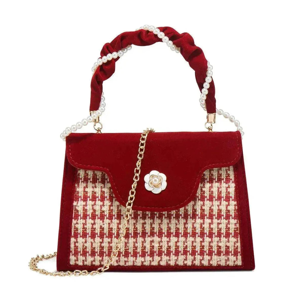 Women's Wedding Bag Bridal Bag High-grade Women's Elegant Red Niche Red Small Bag Portable 2025 New - www.Shopthatapp.com